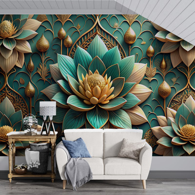 Printinghub Classics Green Wallpaper(100 cm x 40 cm)