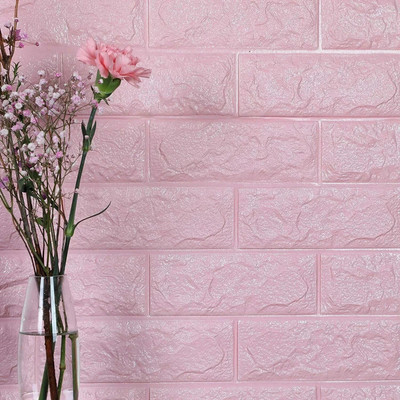 shreenath enterprise Abstract Pink Wallpaper(77 cm x 70 cm, Pack of 10)