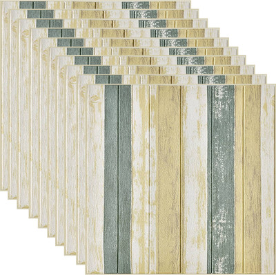 Onbet Embossed Floral & Botanical Brown Wallpaper(L x W: 70 cm x 70 cm, Pack of 10)