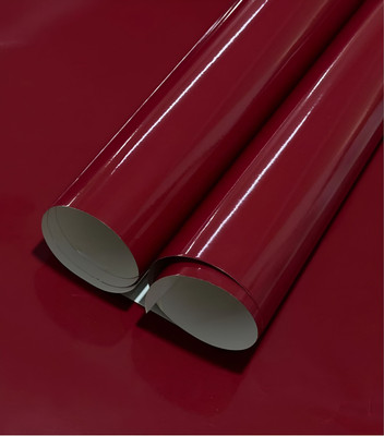 VELLUMTRO Vinyl Decorative Maroon Wallpaper(L x W: 152 cm x 60 cm)