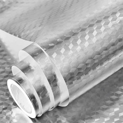 pixer Foils Decorative Silver Wallpaper(L x W: 600 cm x 40 cm)