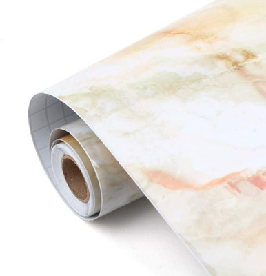 Feeling mall Vinyl Floral & Botanical Silver Wallpaper(L x W: 200 cm x 45 cm)