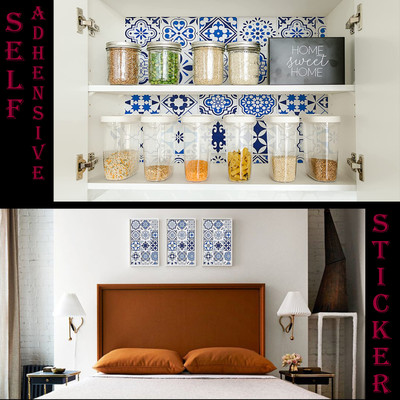 SOJITRA EXPORT Vinyl Classics Blue Wallpaper(L x W: 200 cm x 60 cm)