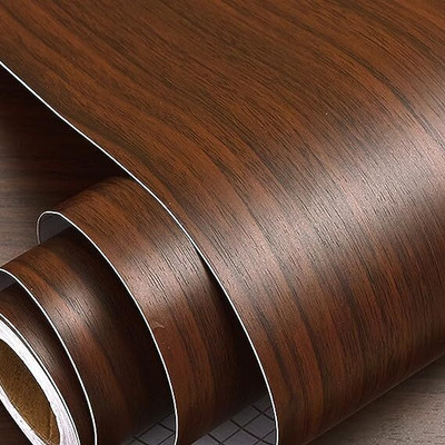 Wollzo Vinyl Decorative Brown Wallpaper(L x W: 45 cm x 1000 cm)