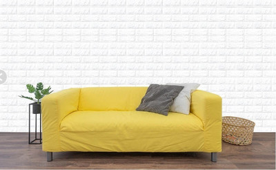RedBloom Embossed Decorative White Wallpaper(L x W: 77 cm x 70 cm, Pack of 5)