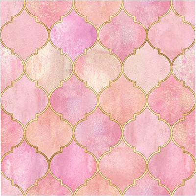 Fiola Vinyl Floral & Botanical Pink Wallpaper(L x W: 45 cm x 500 cm)