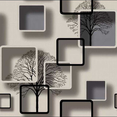 Decoreehouse Vinyl Abstract Black Wallpaper(L x W: 200 cm x 40 cm)