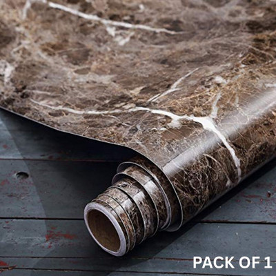 Shreeji Sqaure Vinyl Abstract Brown Wallpaper(L x W: 200 cm x 60 cm)