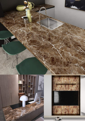 FEELPZONE Abstract Brown Wallpaper(121.92 cm x 60.96 cm)