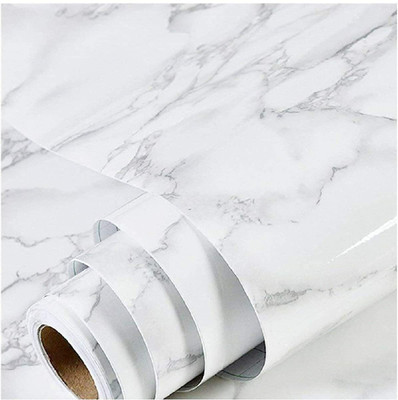 MANIBAM IMPEX Vinyl Classics White Wallpaper(L x W: 200 cm x 60 cm)
