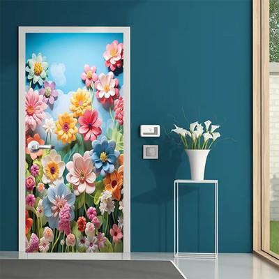 Aadee craft Vinyl Floral & Botanical Multicolor Wallpaper(L x W: 213 cm x 91 cm)