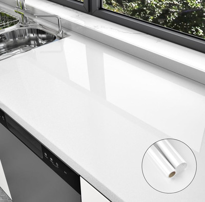 HOME13 Vinyl Decorative White Wallpaper(L x W: 60 cm x 254 cm)