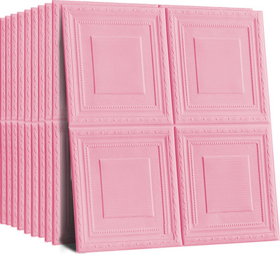 metreno Paper, Fabric Decorative Pink Wallpaper(L x W: 70 cm x 70 cm, Pack of 10)