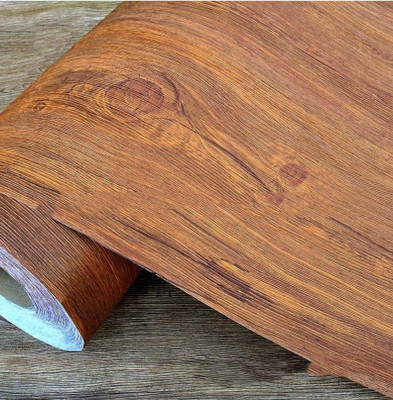 Creon Vinyl Decorative Brown Wallpaper(L x W: 60 cm x 304 cm)