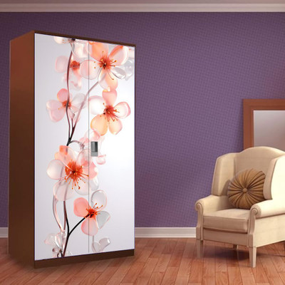 MKP Almira Vinyl Floral & Botanical Red Wallpaper(L x W: 183 cm x 86 cm)