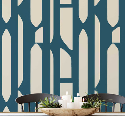 S4Sassy Vinyl Abstract Blue Wallpaper(L x W: 609 cm x 63 cm)