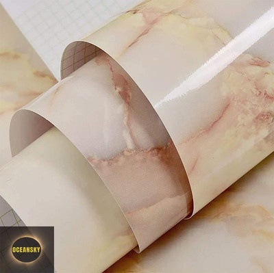 Amezia Vinyl Decorative Beige Wallpaper(L x W: 200 cm x 60 cm)