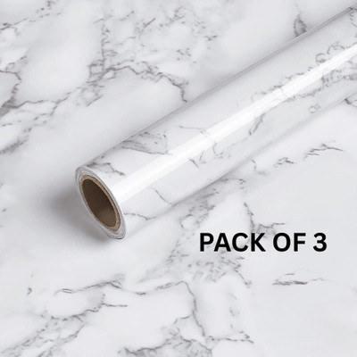 FOIIL VELI Foils Classics White Wallpaper(L x W: 60 cm x 200 cm, Pack of 3)