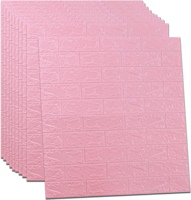 Tlismi Vinyl Decorative Pink Wallpaper(L x W: 77 cm x 70 cm, Pack of 10)