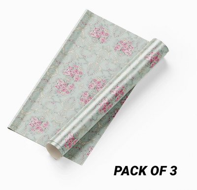 ELUXIA Vinyl Floral & Botanical Multicolor Wallpaper(L x W: 300 cm x 45 cm, Pack of 3)