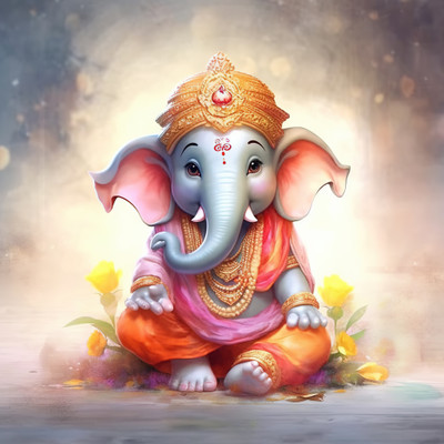 illusion Religious Multicolor Wallpaper(45 cm x 45 cm)