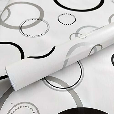Walldaddyy Vinyl Decorative White Wallpaper(L x W: 304.8 cm x 45.72 cm)