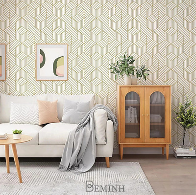 KAAF Vinyl Abstract Gold Wallpaper(L x W: 250 cm x 45 cm)
