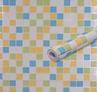 Hamidani Vinyl Abstract Multicolor Wallpaper(L x W: 45 cm x 250 cm)