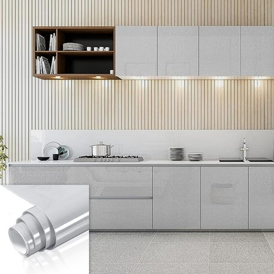 SUPERFAB Vinyl Abstract Grey Wallpaper(L x W: 228.6 cm x 30.48 cm)