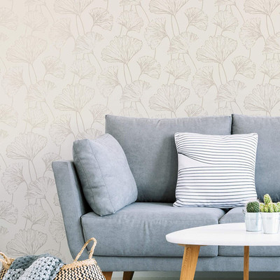 DECOR Production Vinyl Abstract Beige Wallpaper(L x W: 228 cm x 40 cm, Pack of 2)