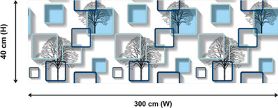 Guru Production Vinyl Decorative Multicolor Wallpaper(L x W: 300 cm x 41 cm)