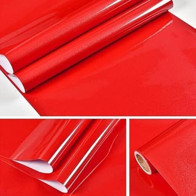 SUPERFAB Decorative Red Wallpaper(139.7 cm x 60 cm)
