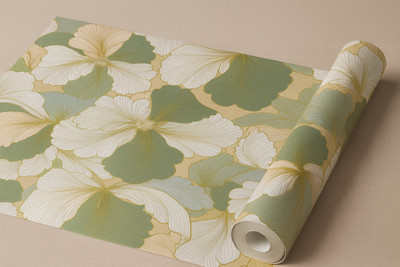Dhavaj enterprise PVC Abstract Green Wallpaper(L x W: 1000 cm x 45 cm)