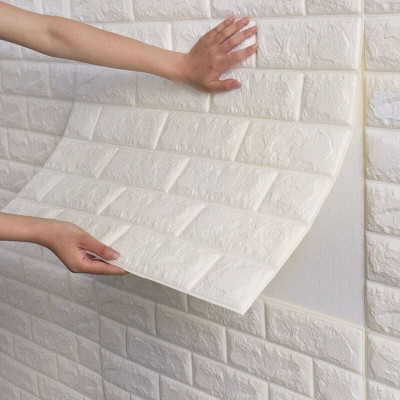 Ingorala Embossed Architecture White Wallpaper(L x W: 77 cm x 77 cm)