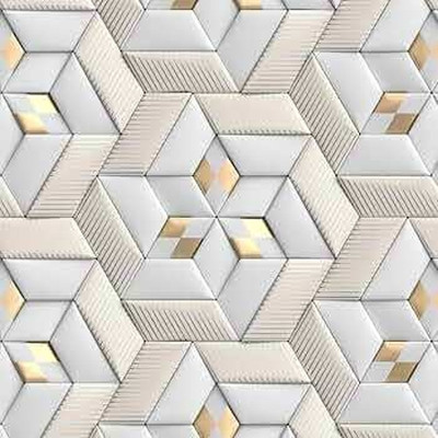 VRTREND Vinyl Abstract White Wallpaper(L x W: 1000 cm x 45 cm, Pack of 2)