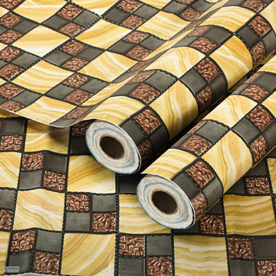 HOMESTIC PVC Decorative Multicolor Wallpaper(L x W: 1000 cm x 45 cm, Pack of 2)