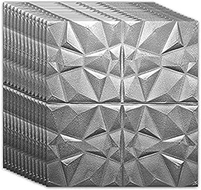 Timeless Embossed Pop Art Black Wallpaper(L x W: 70 cm x 77 cm, Pack of 10)