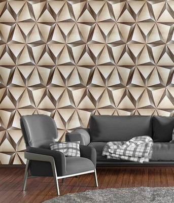 Uratech Vinyl Architecture Gold Wallpaper(L x W: 500 cm x 45 cm)