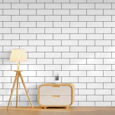doodad Vinyl Architecture White Wallpaper(L x W: 300 cm x 45 cm)