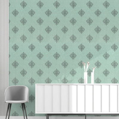 Wallmonks 100 cm Classic Damask Self Adhesive Sticker(Pack of 1)