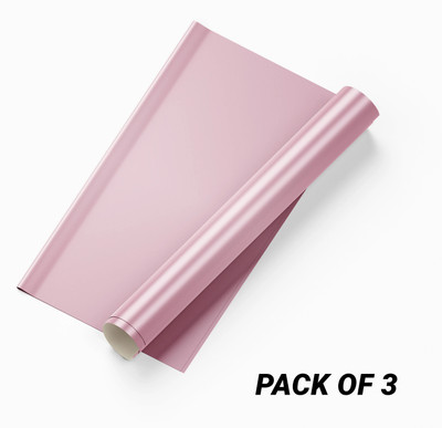 ELUXIA Vinyl Floral & Botanical Pink Wallpaper(L x W: 300 cm x 45 cm, Pack of 3)