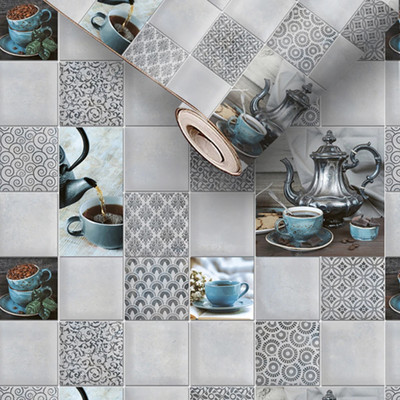 Guru Production Vinyl Decorative Brown Wallpaper(L x W: 160 cm x 40 cm, Pack of 2)