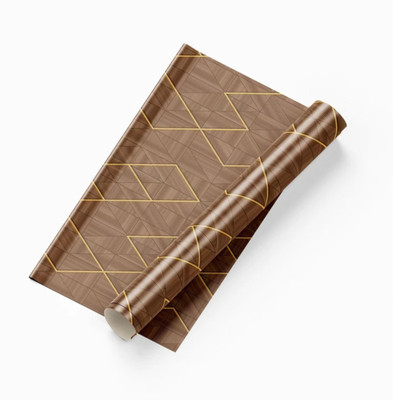 Jas Enterprise Vinyl Abstract Brown Wallpaper(L x W: 250 cm x 45 cm)