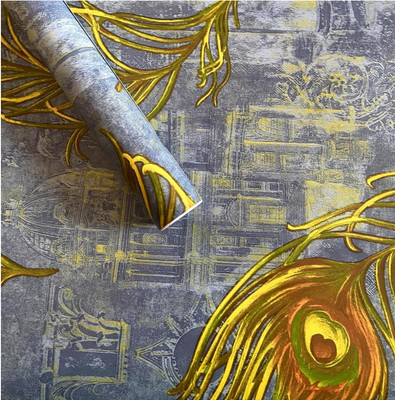 CRAZYGOL Vinyl Abstract Multicolor Wallpaper(L x W: 1000 cm x 45 cm)