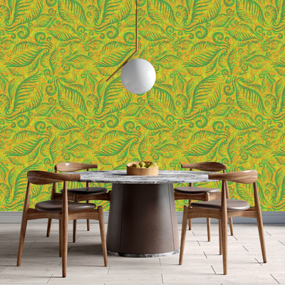 Imagine Printing Solutions Vinyl Decorative Green Wallpaper(L x W: 228 cm x 40 cm)