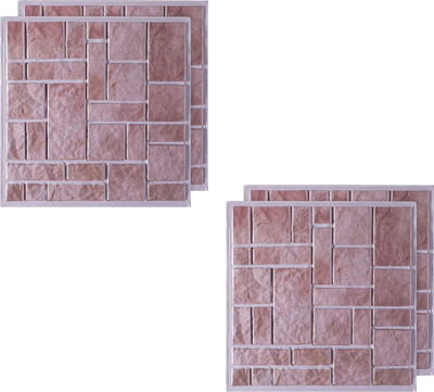 KUBER INDUSTRIES Abstract Brown Wallpaper(30 cm x 30 cm, Pack of 4)