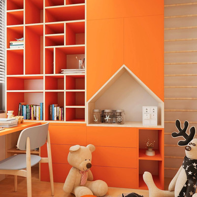 WallVibe Vinyl Abstract Orange Wallpaper(L x W: 30.48 cm x 182.88 cm)
