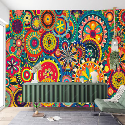 Zedexgraphics Abstract Multicolor Wallpaper(127 cm x 40 cm)