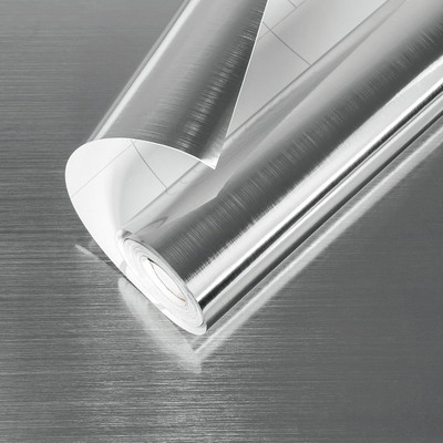 WALLNEST Vinyl Abstract Silver Wallpaper(L x W: 40.64 cm x 365 cm)