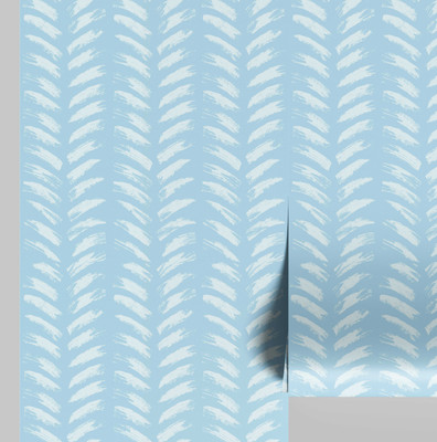 S4Sassy Vinyl Floral & Botanical Blue Wallpaper(L x W: 609 cm x 63 cm)